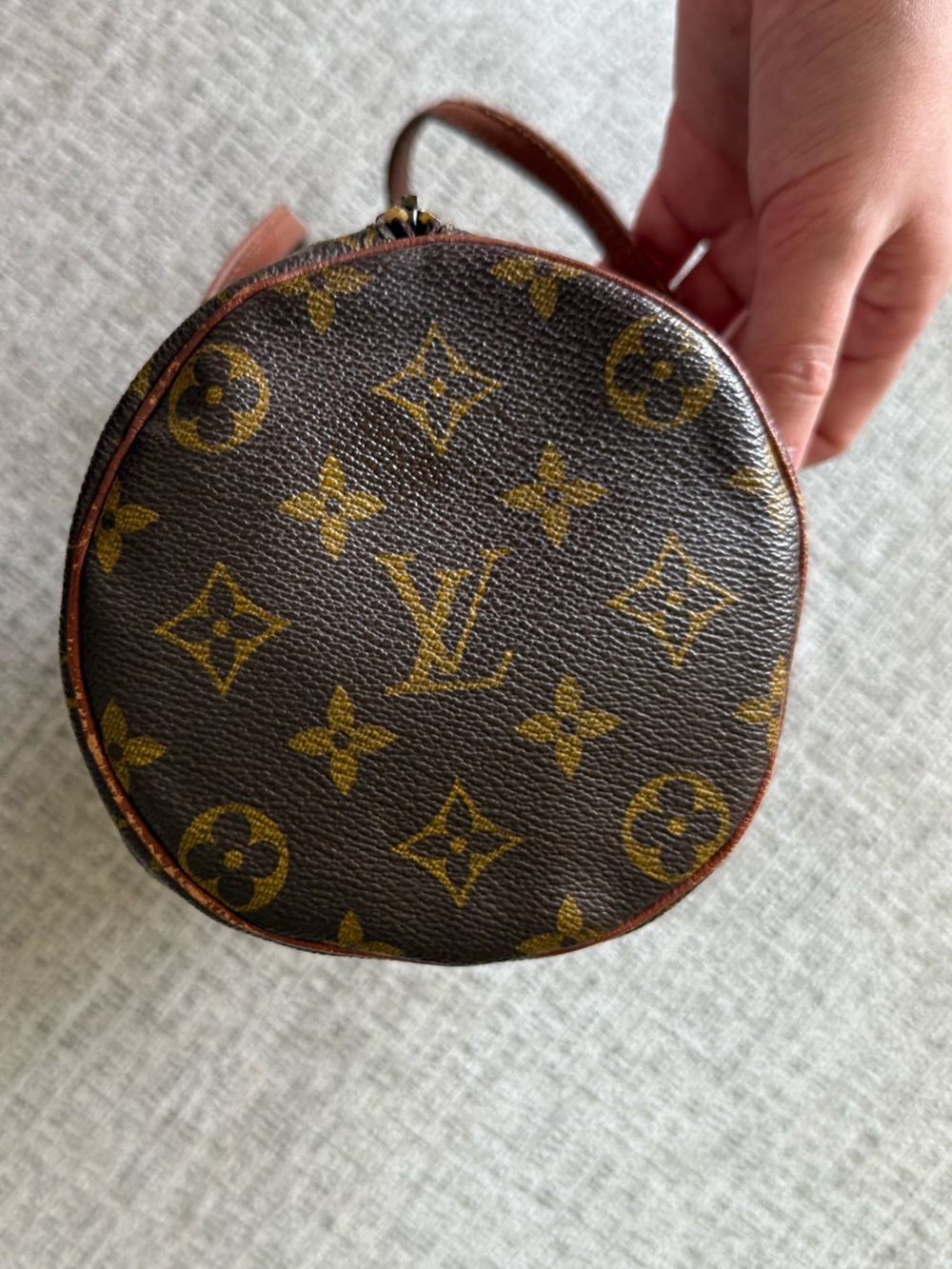 Louis Vuitton Monogram Papillon Small Barrel Bag in Brown and Tan - Picture 6 of 10